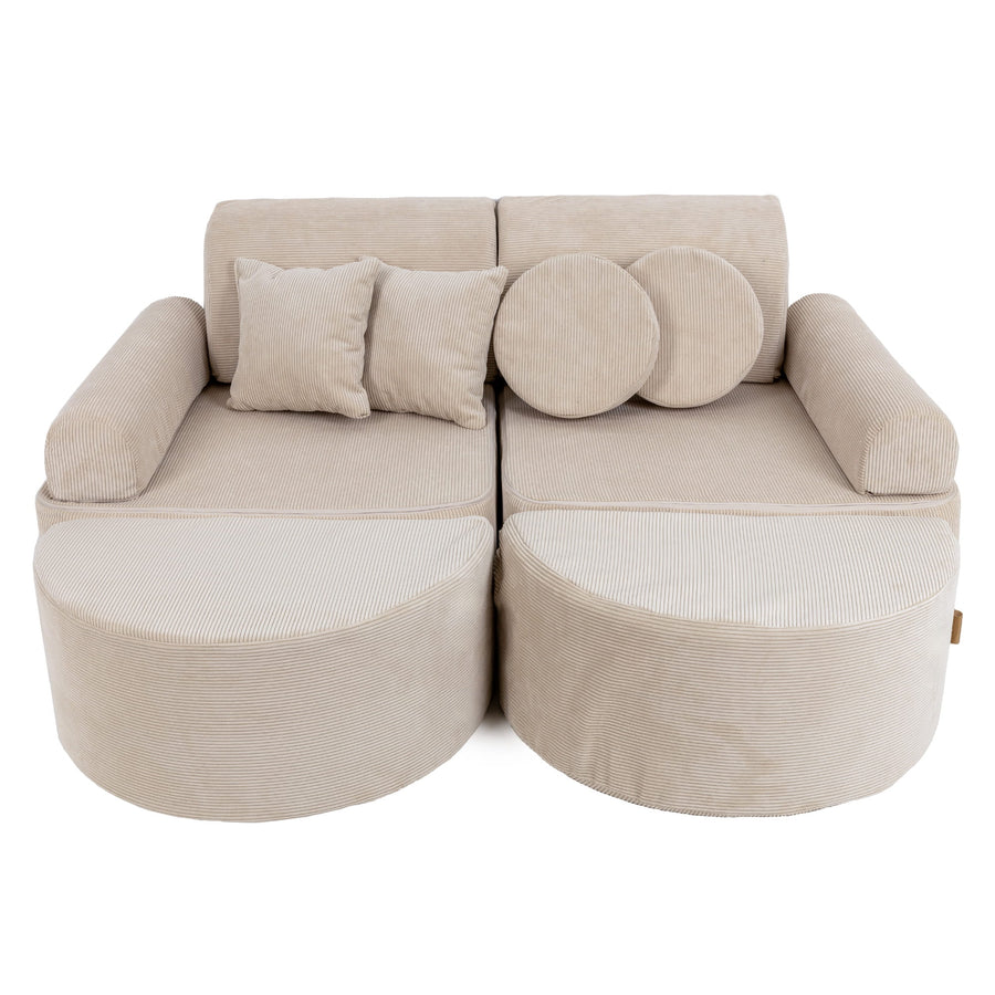 Medium Modular Sofa for Kids - Slimcord Ecru Plus