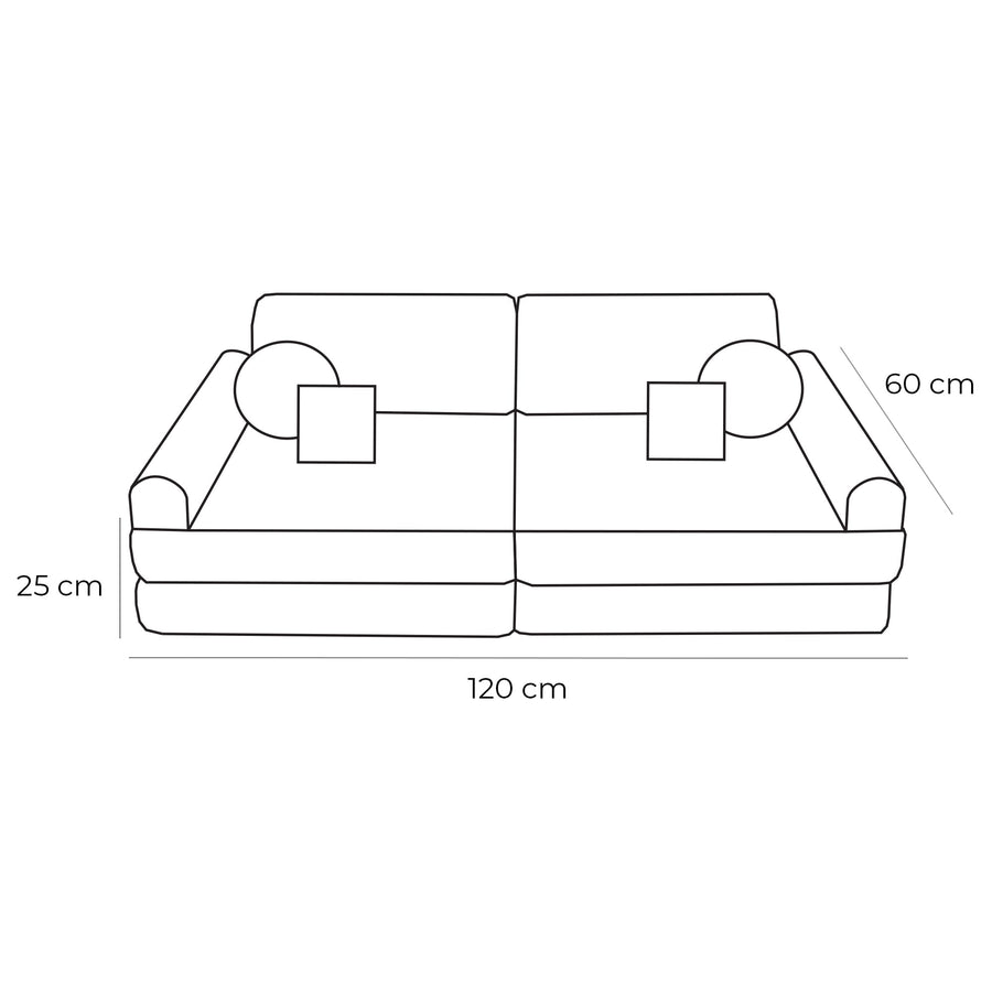 Medium Modular Sofa for Kids - Aesthetic Turquoise