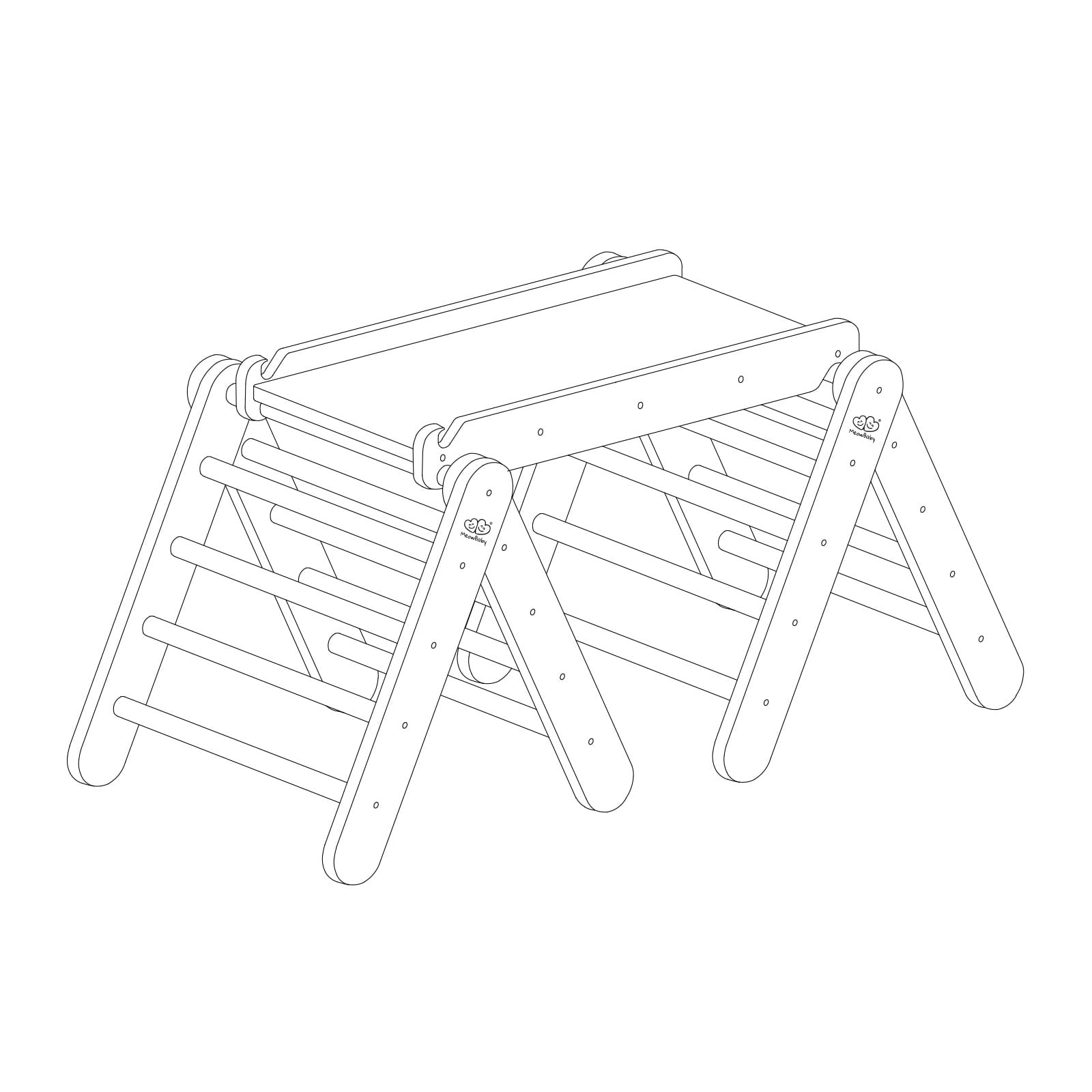 Versatile Montessori Climbing Set for Kids – Safe & Creative Play by MeowBaby at www.brixbailey.com