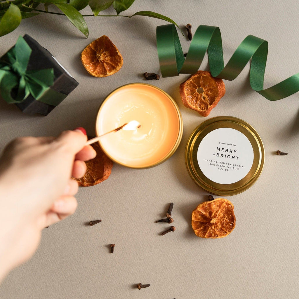 Merry and Bright Fir Clementine and Clove Candle