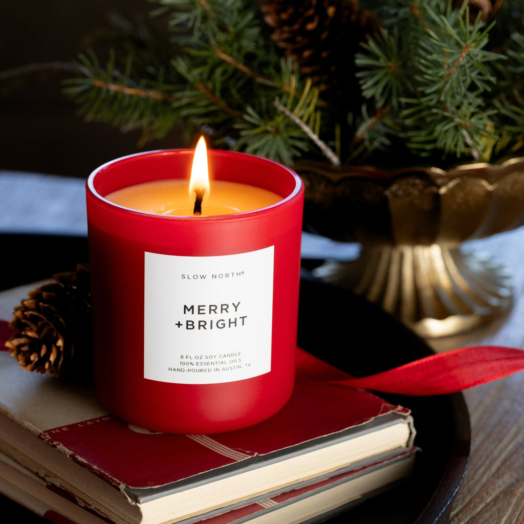Limited Edition Merry and Bright Candle with Fir, Clementine and Clove