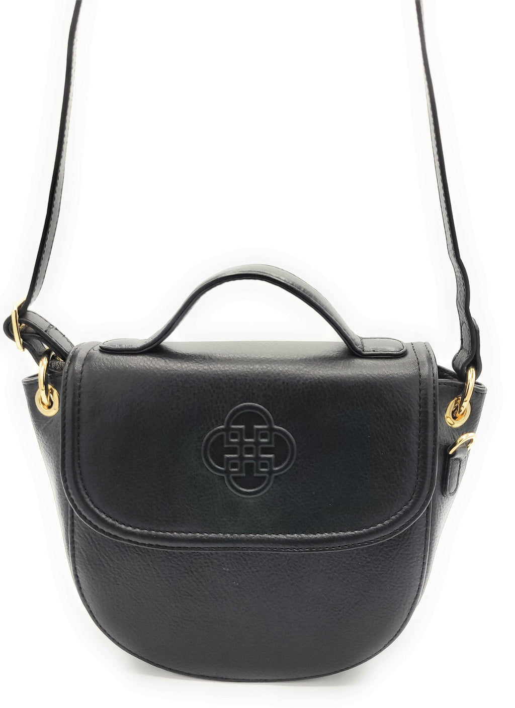 Mia Top Handle Real Leather Handbag with Ring Detail