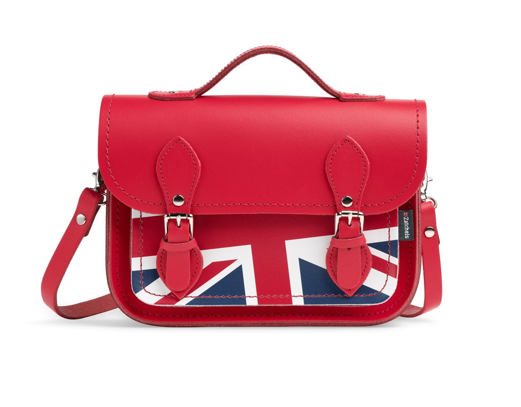 Union Jack Midi Satchel Pillar Box Red