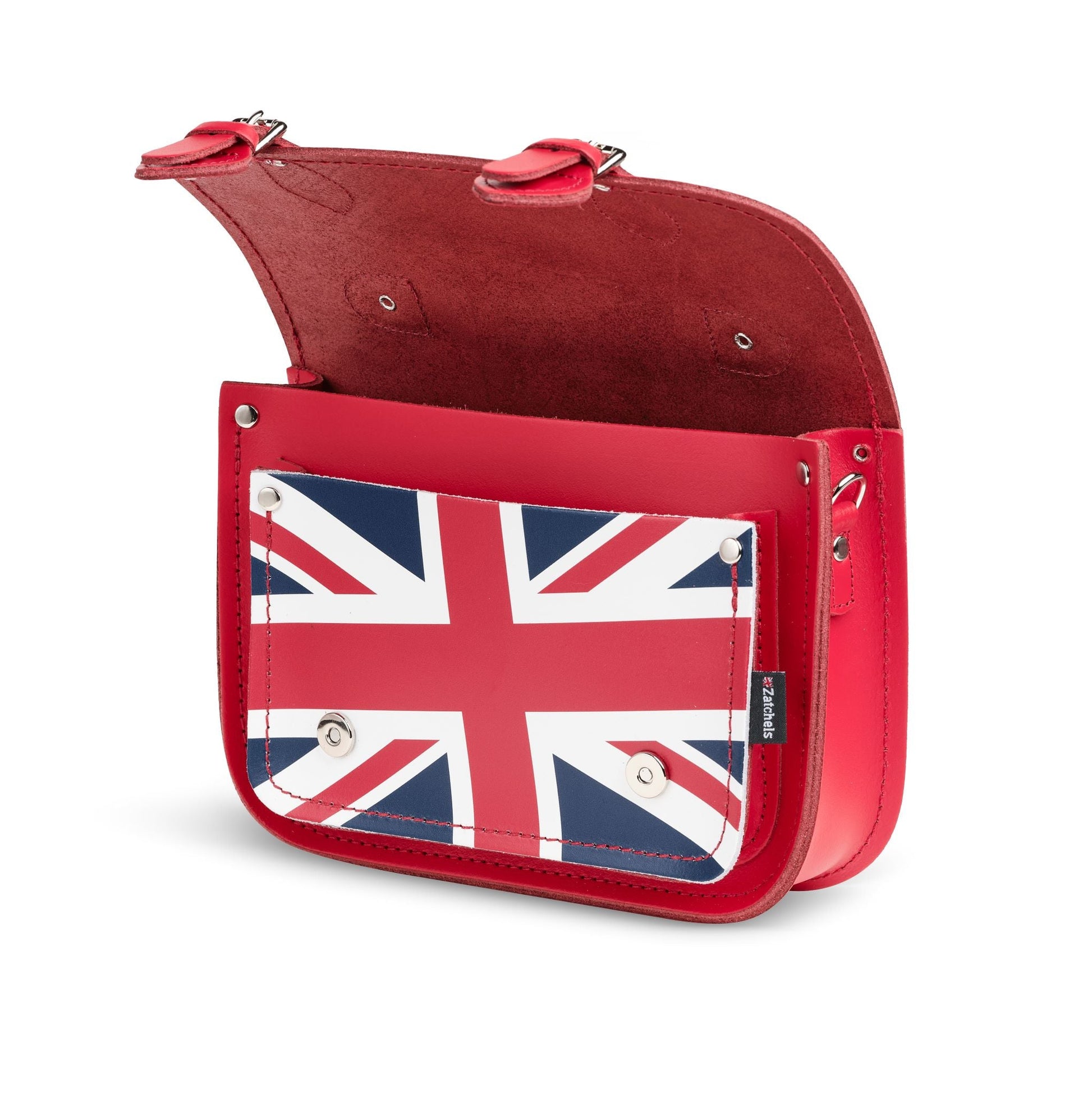 Union Jack Midi Satchel Pillar Box Red
