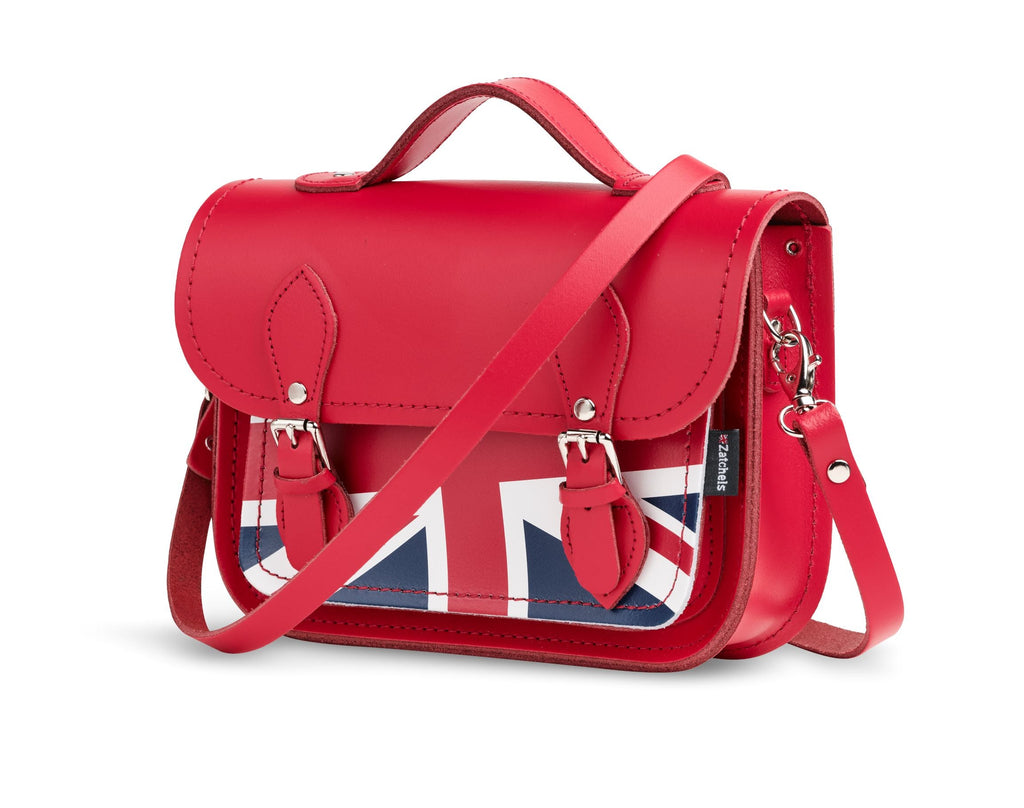 Union Jack Midi Satchel Pillar Box Red