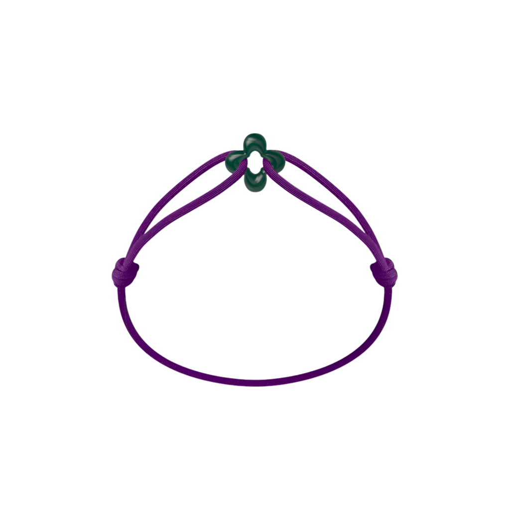 Mini Green Clover Cord Bracelet