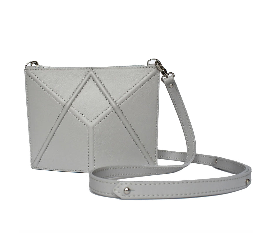 Versatile Facet Mini Leather Bag – Adjustable & Handcrafted by Gerda Retter Design at www.brixbailey.com