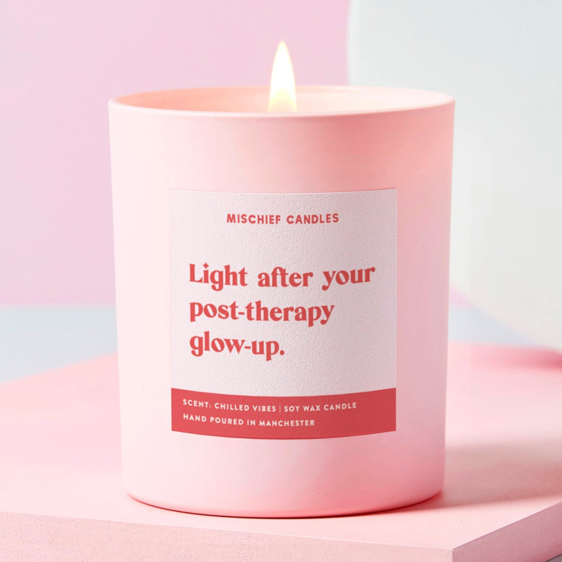 Funny Therapy Gift Soy Wax Candle Light After Your Post-Therapy Glow-Up