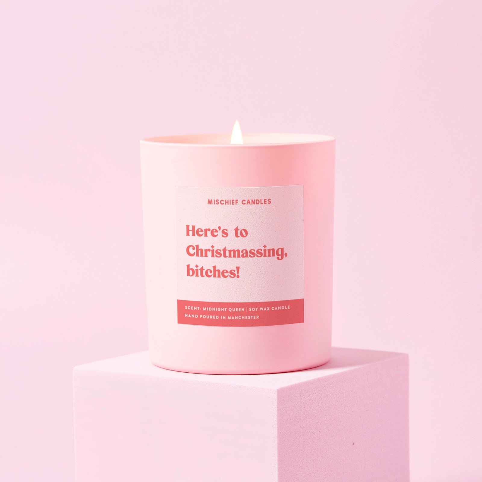 Funny Festive Candle Gift Here’s To Christmassing Bitches