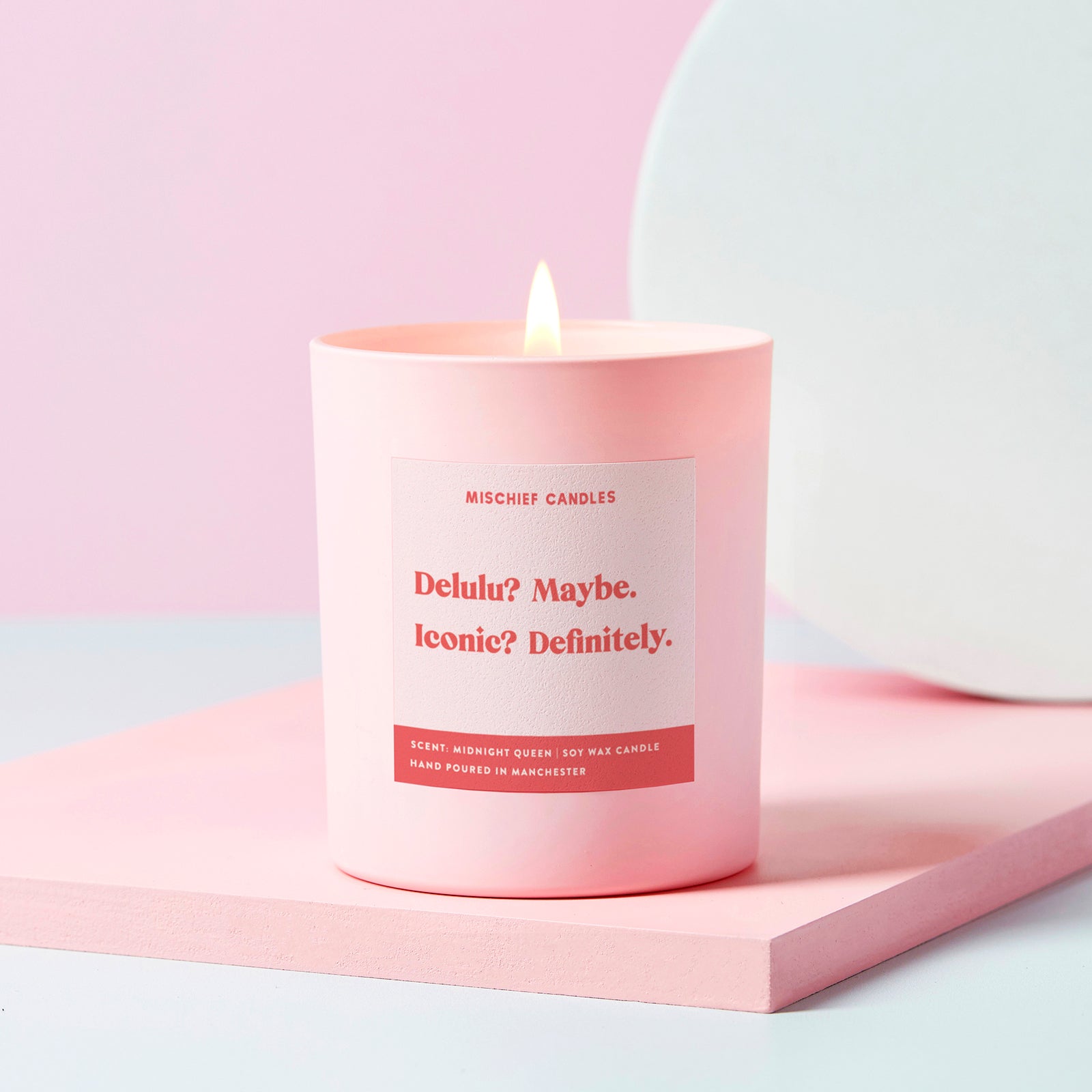 Funny Candle Gift for Gen Z Millennials Delulu Maybe Iconic Definitely