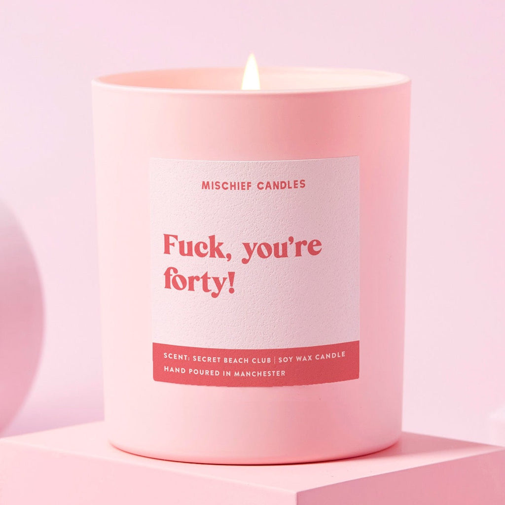 Funny 40th Birthday Gift Funny Candle Fuck You're Forty