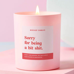 Sorry Gift Funny Soy Wax Candle Sorry for Being Shit