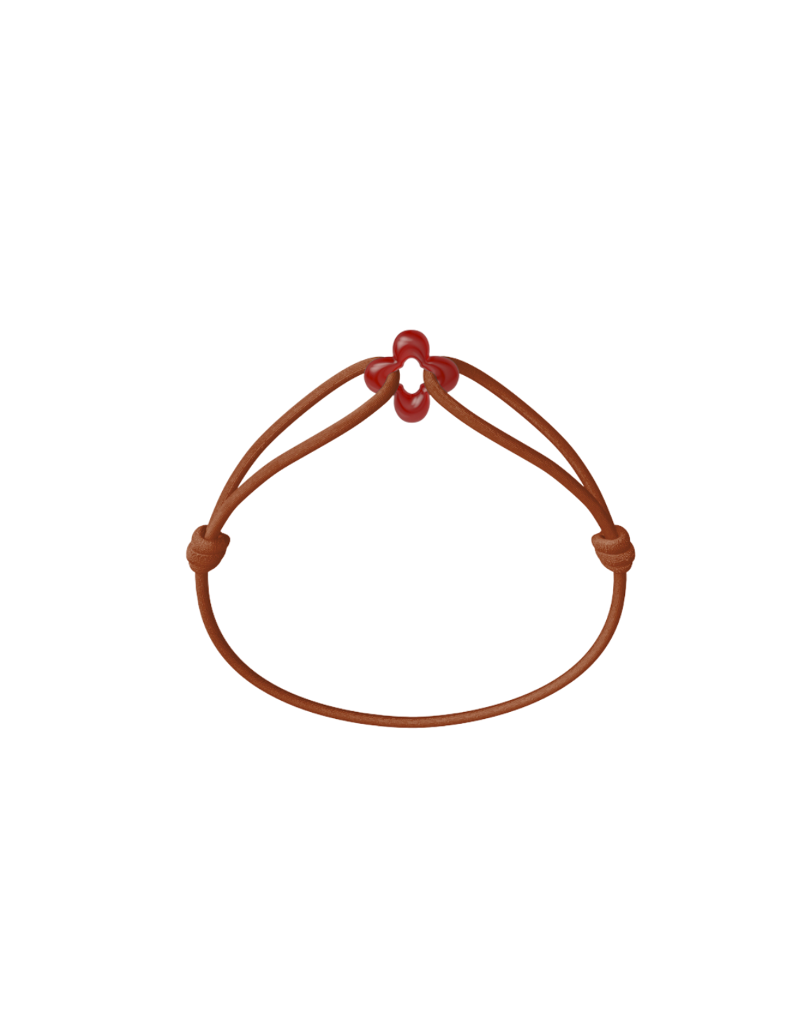 Mini Red Clover Cord Bracelet