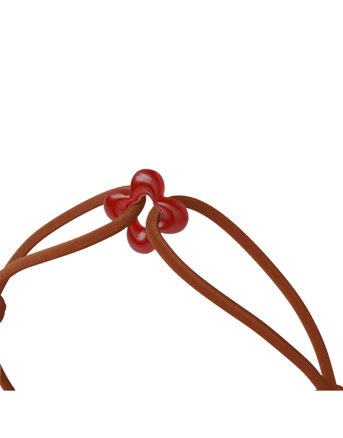 Mini Red Clover Cord Bracelet