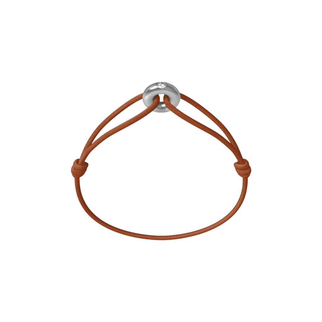 Mini Silver Diamond Cord Bracelet