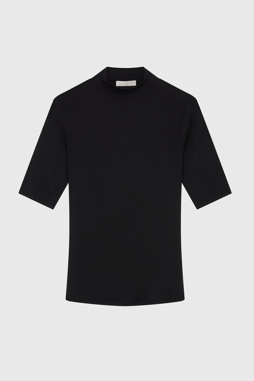 Mock Neck Micro Modal Top with Ribbed Half Sleeve