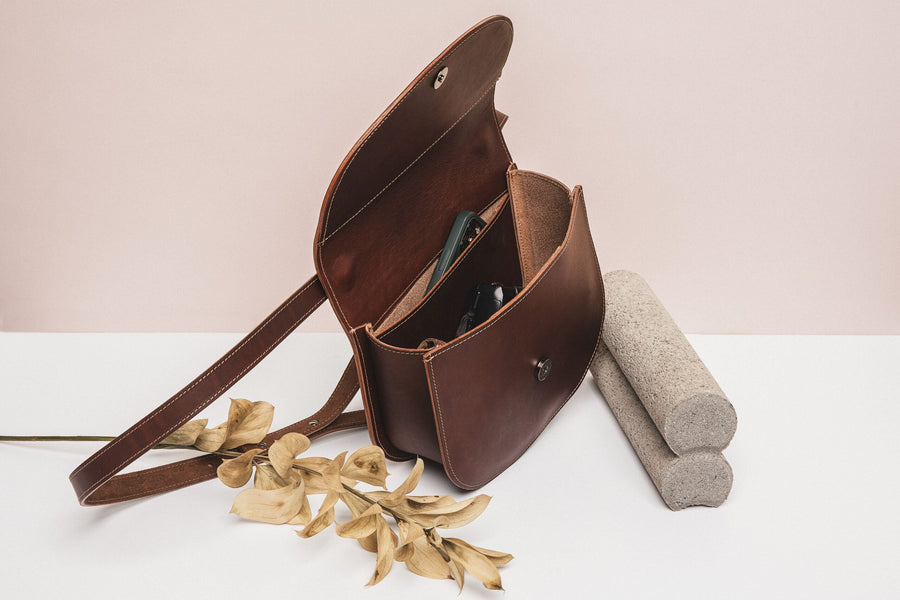 Elegant Moon Pack Crossbody – Secure & Stylish Leather Bag by Craftory at brixbailey.com