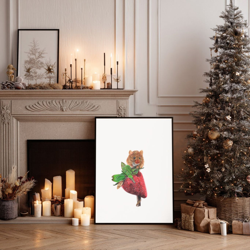 Field Mouse Wildlife Art Print | Wildlife Wall Art for Nature Lovers