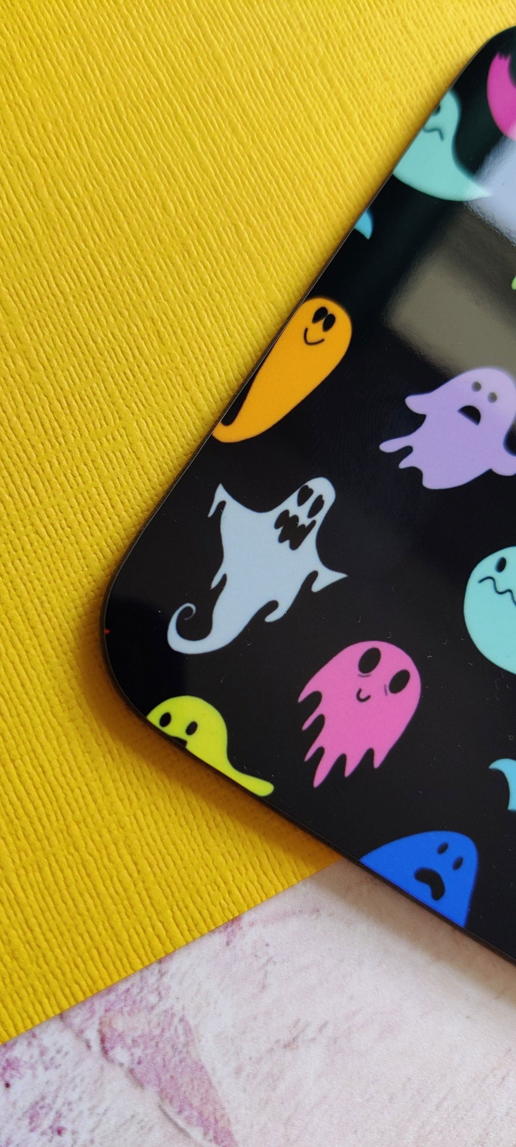 Multi-coloured Ghost Square Coaster