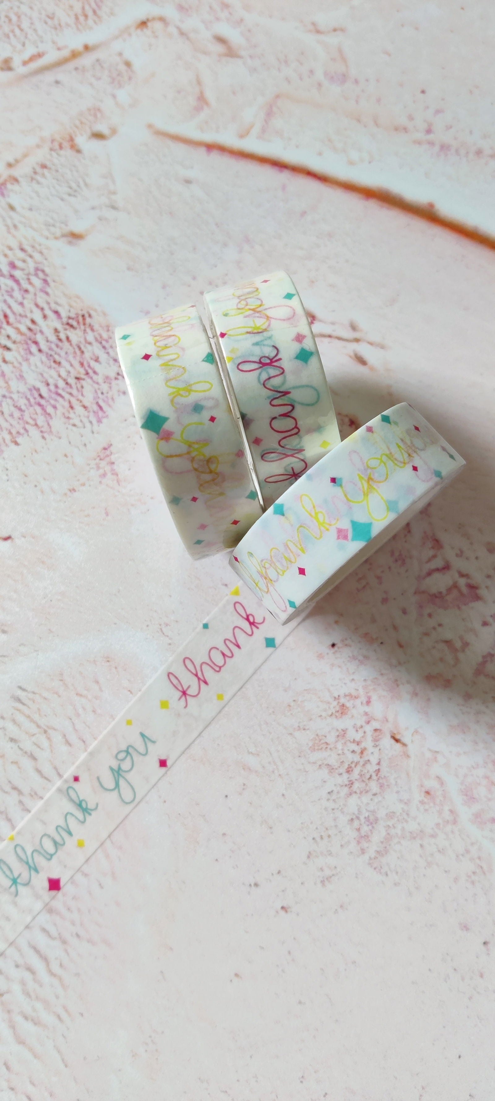 Multi-coloured Thank You Washi Tape
