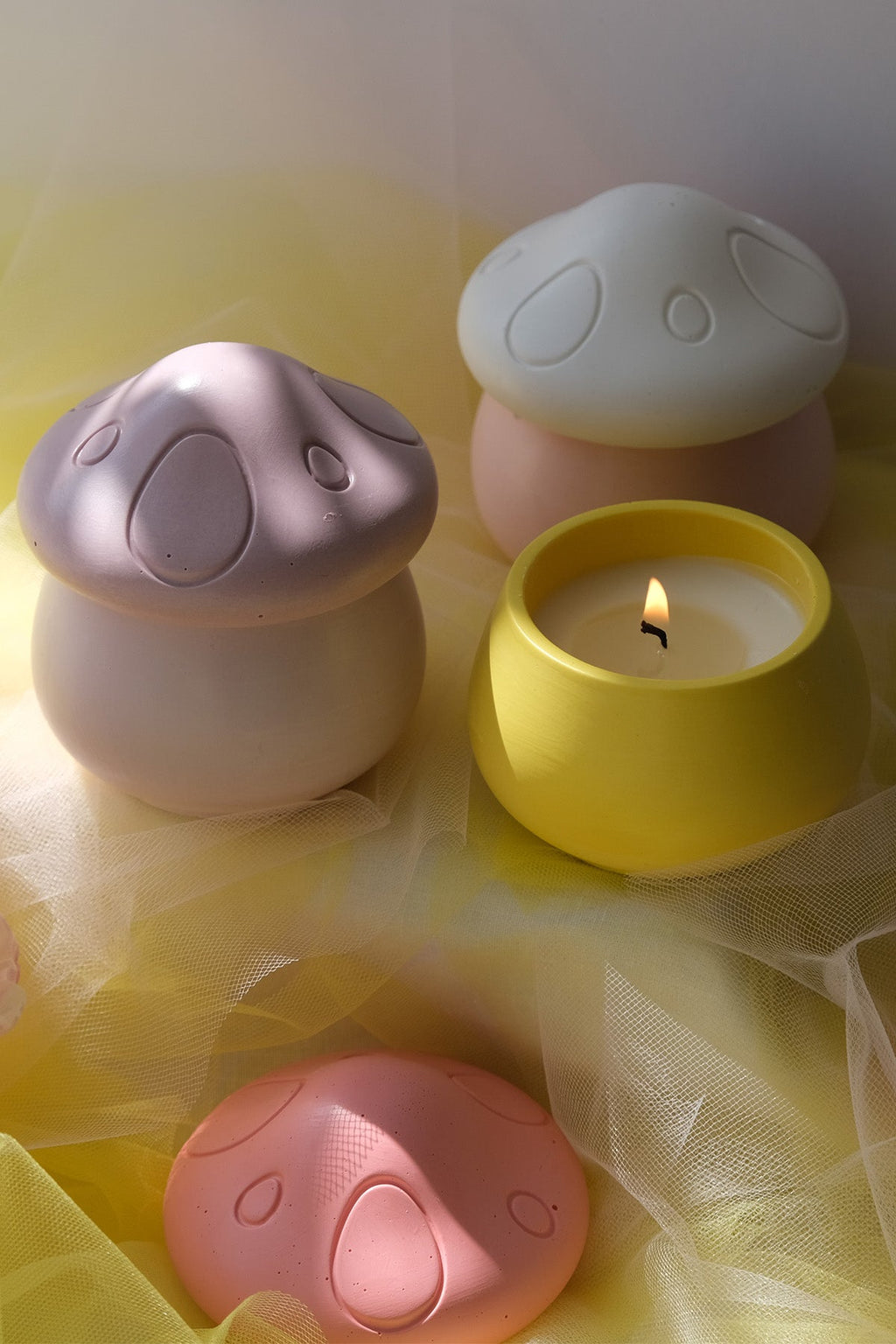 Mushroom Scented Candle - Handmade Jar