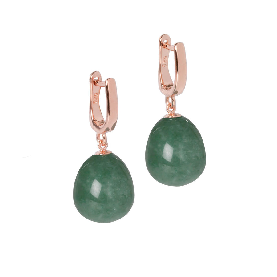 MyaMoon Aventurine Teardrop Earrings – Elegant & Timeless by MyaMoon at www.brixbailey.com