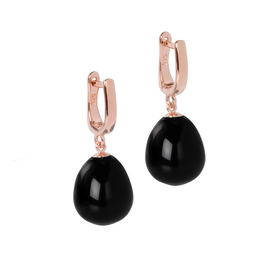 Elegant Mya Onyx Earrings – Handcrafted & Sterling Silver by MyaMoon at www.brixbailey.com