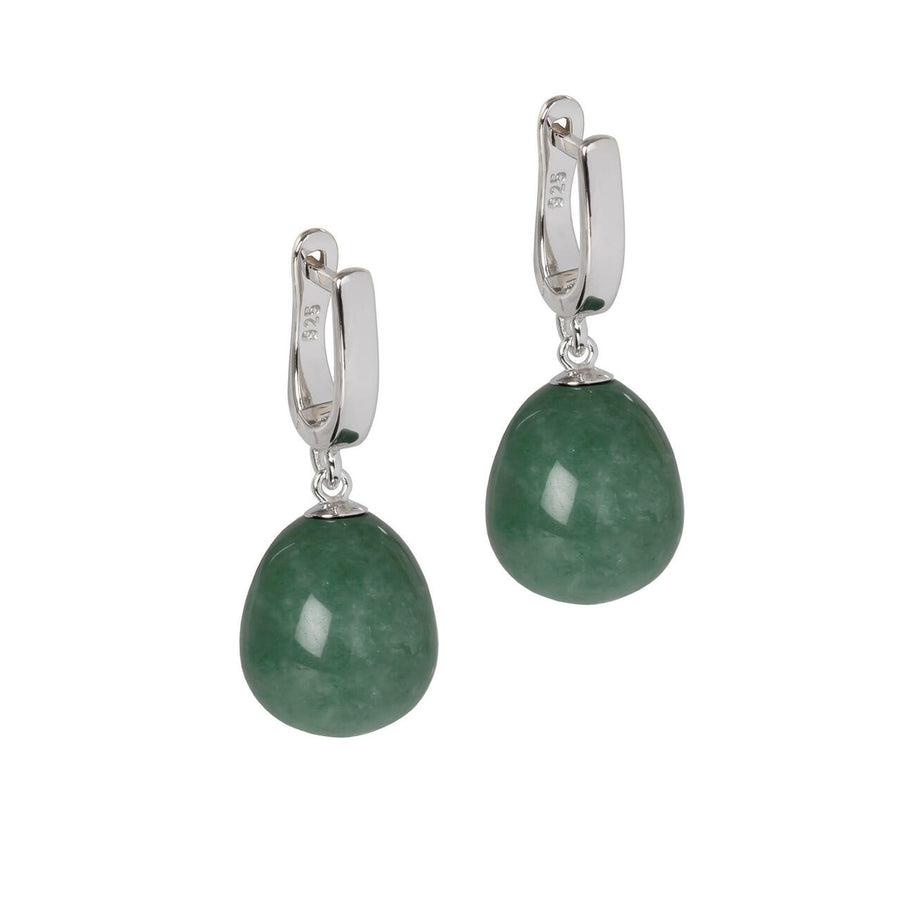 MyaMoon Aventurine Teardrop Earrings – Timeless Elegance by MyaMoon at www.brixbailey.com