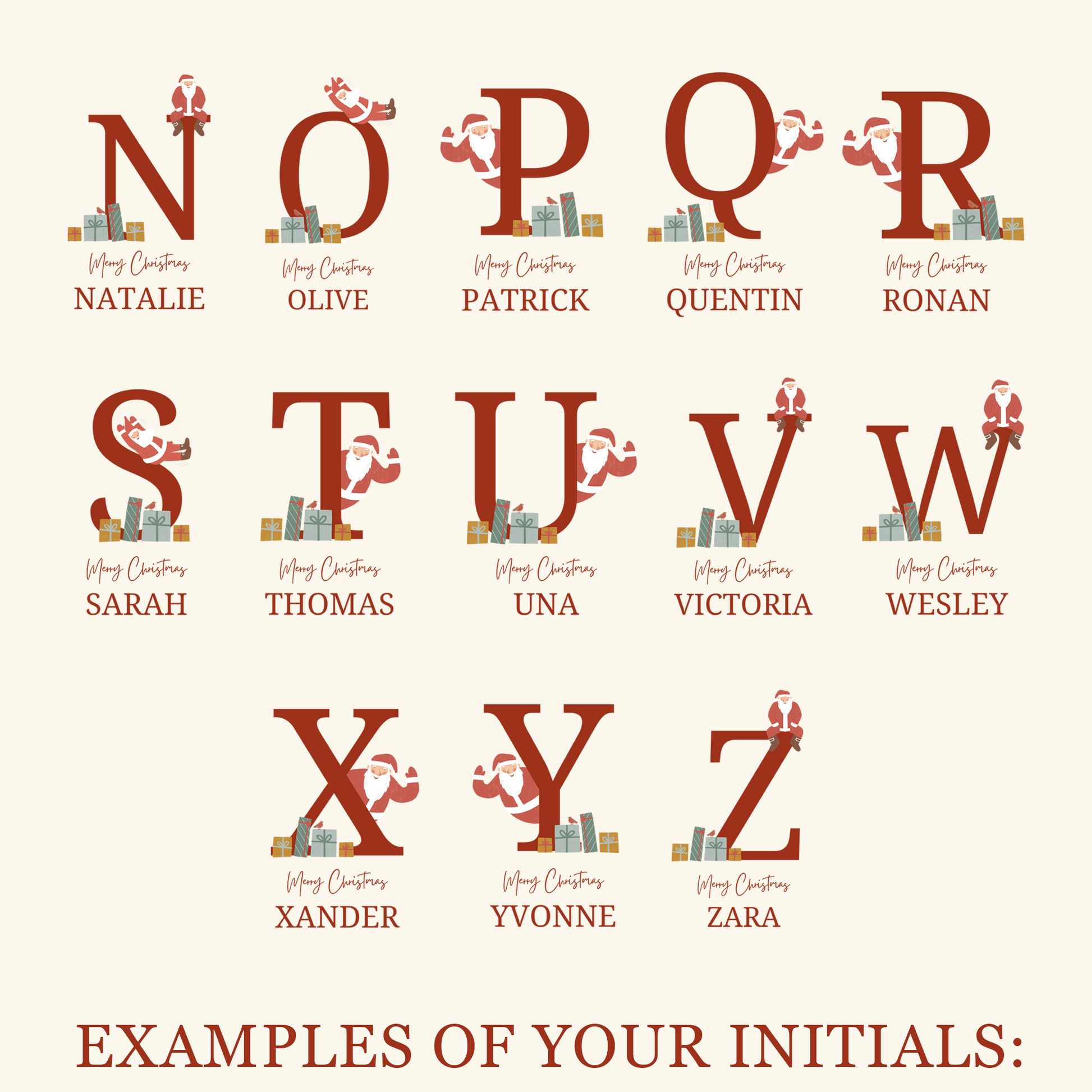 Personalised Christmas Stocking Santa Brings Gifts Design