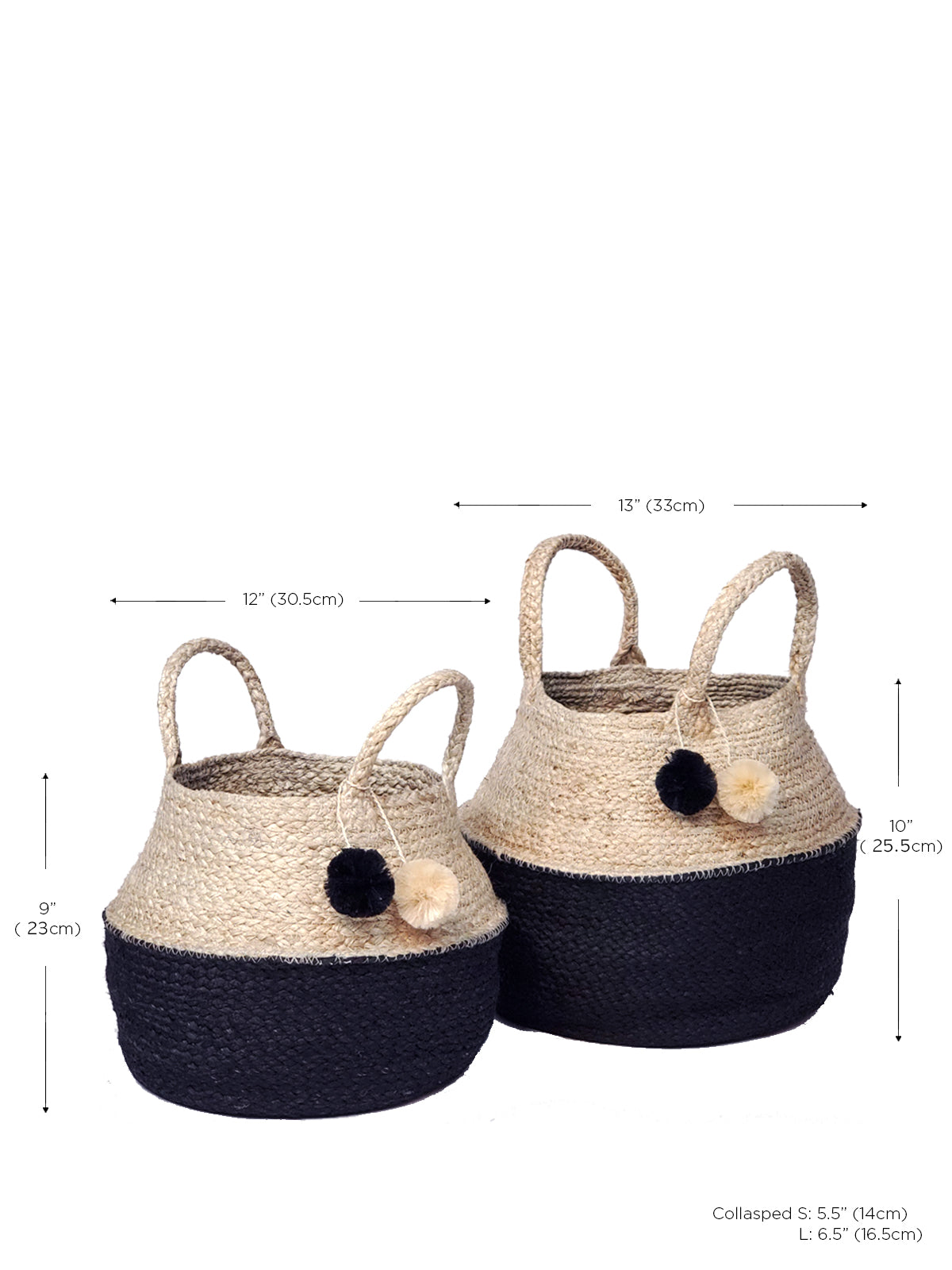 Foldable Jute Basket Bag