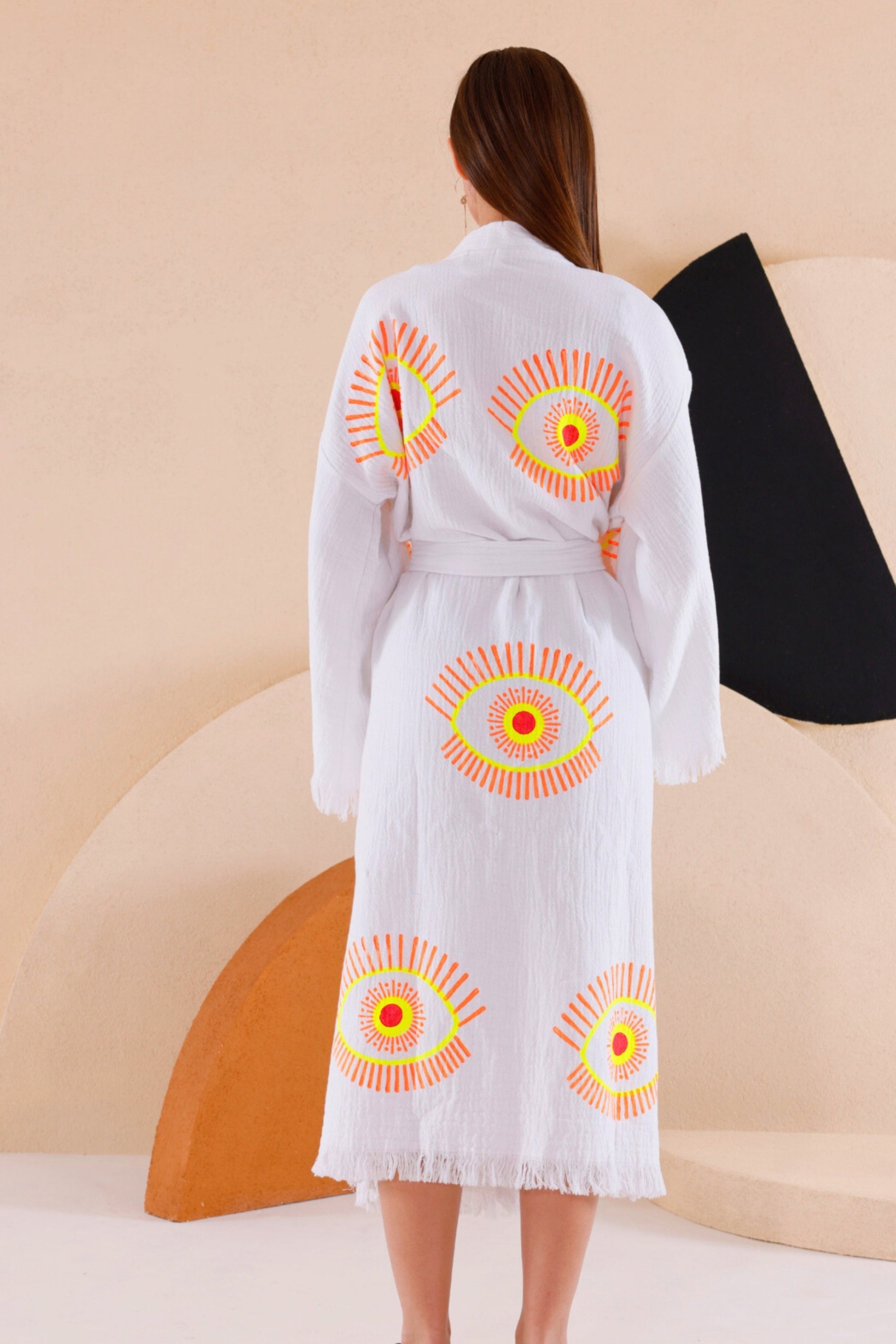 Neon Kimono in Organic Cotton