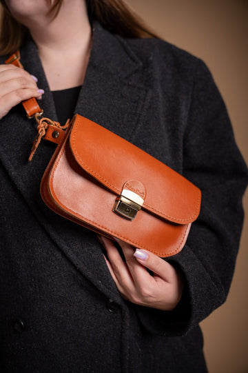 Classic Cut Leather Saddle Bag by Zelma Kraft – Elegant & Durable by Zelma Kraft at brixbailey.com