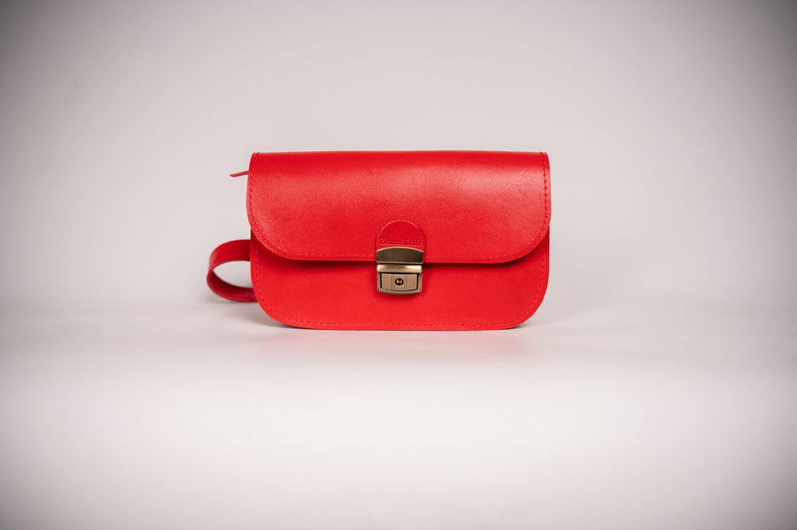 Classic Cut Saddle Bag by Zelma Kraft – Vintage Elegance & Utility by Zelma Kraft at brixbailey.com