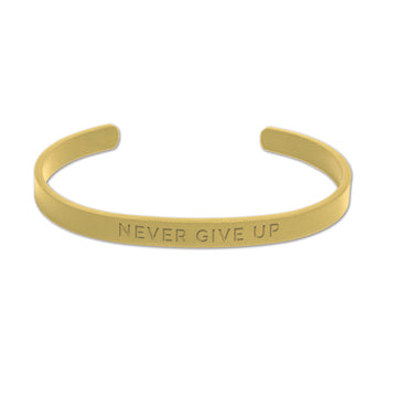 Never Give Up Men's Bracelet – Durable, Adjustable, Inspirational by Olla at www.brixbailey.com