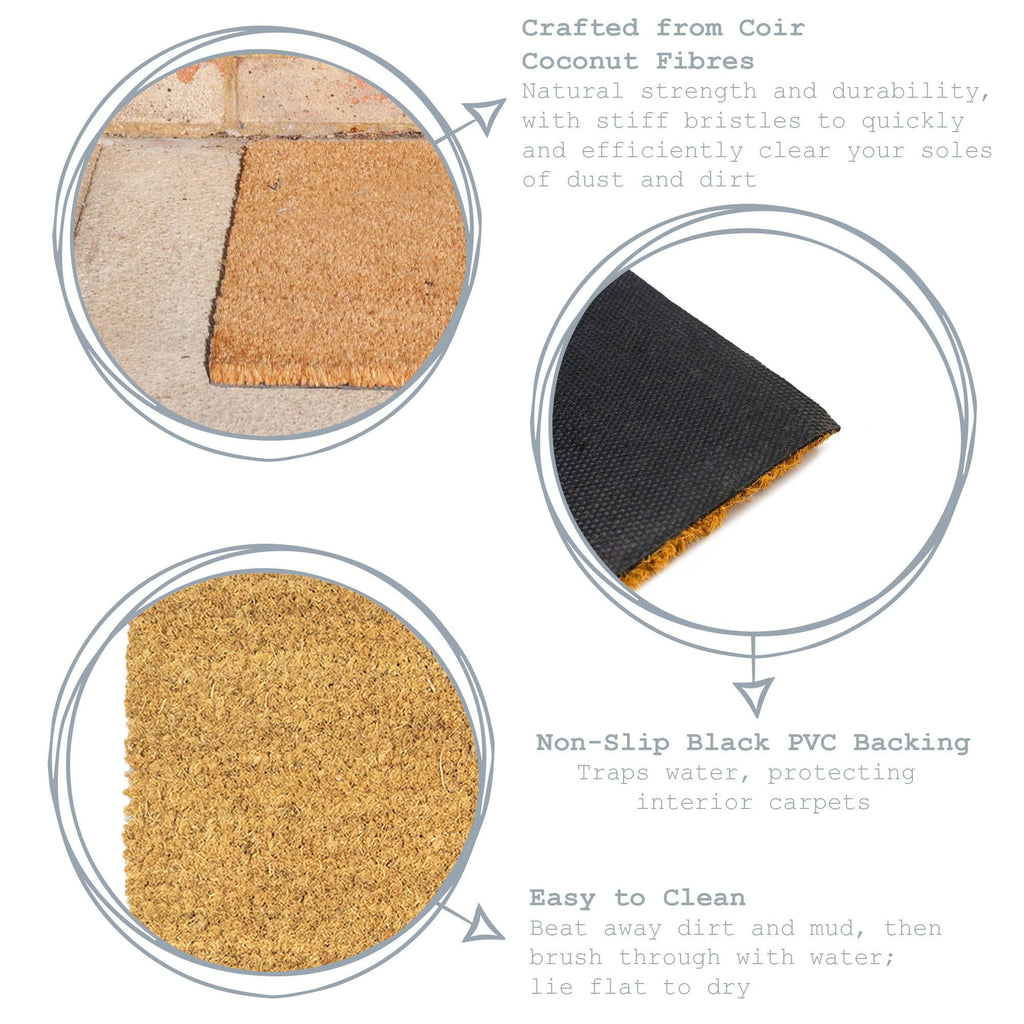 Sausage Dog Coir Door Mat 60cm x 40cm