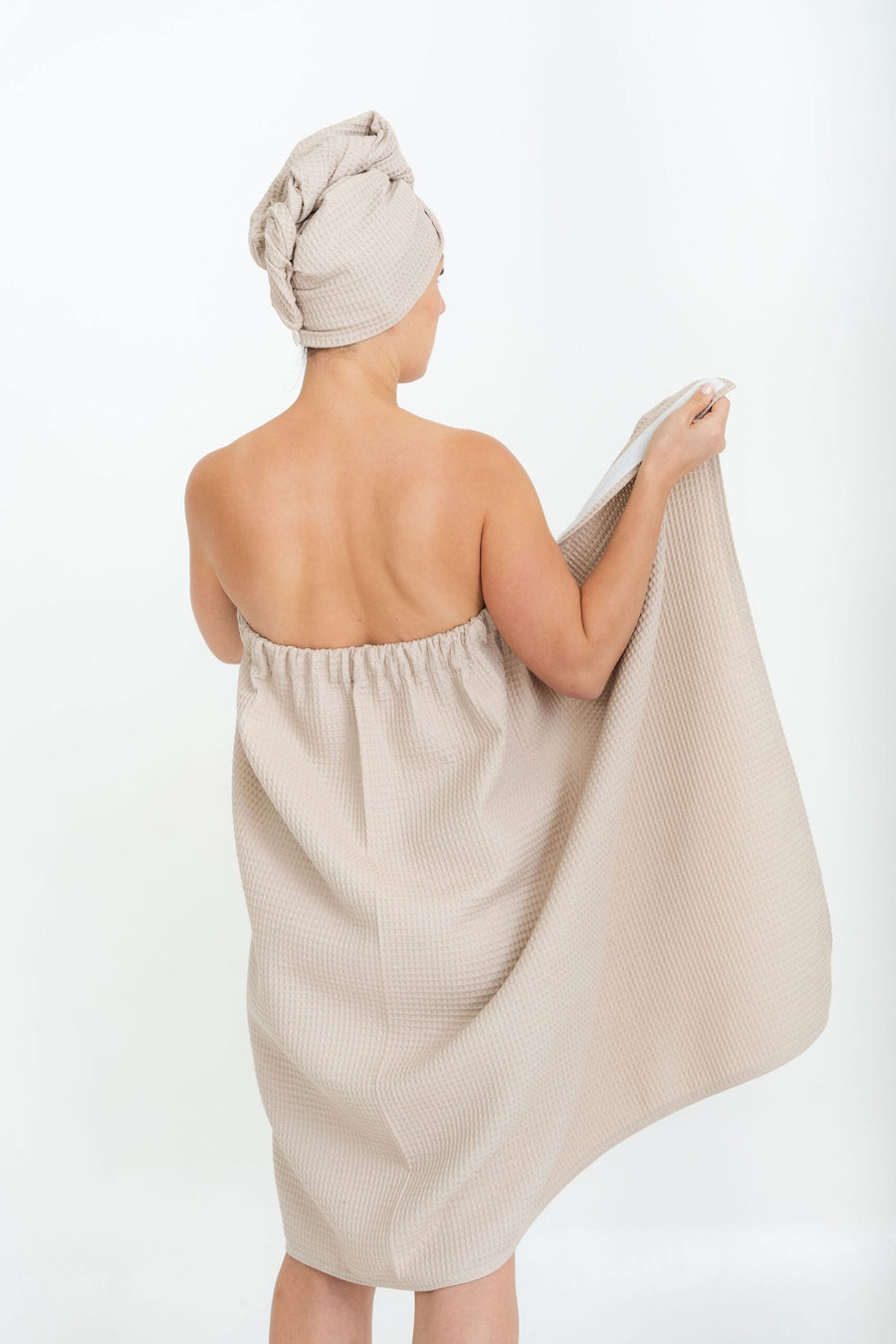 Women's Spa Wrap Towel with Velcro and Elastic