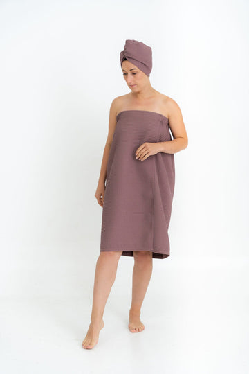 Women's Spa Wrap Towel with Velcro and Elastic