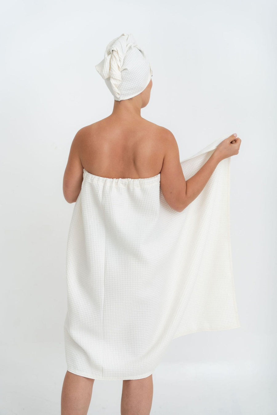 Women's Spa Wrap Towel with Velcro and Elastic