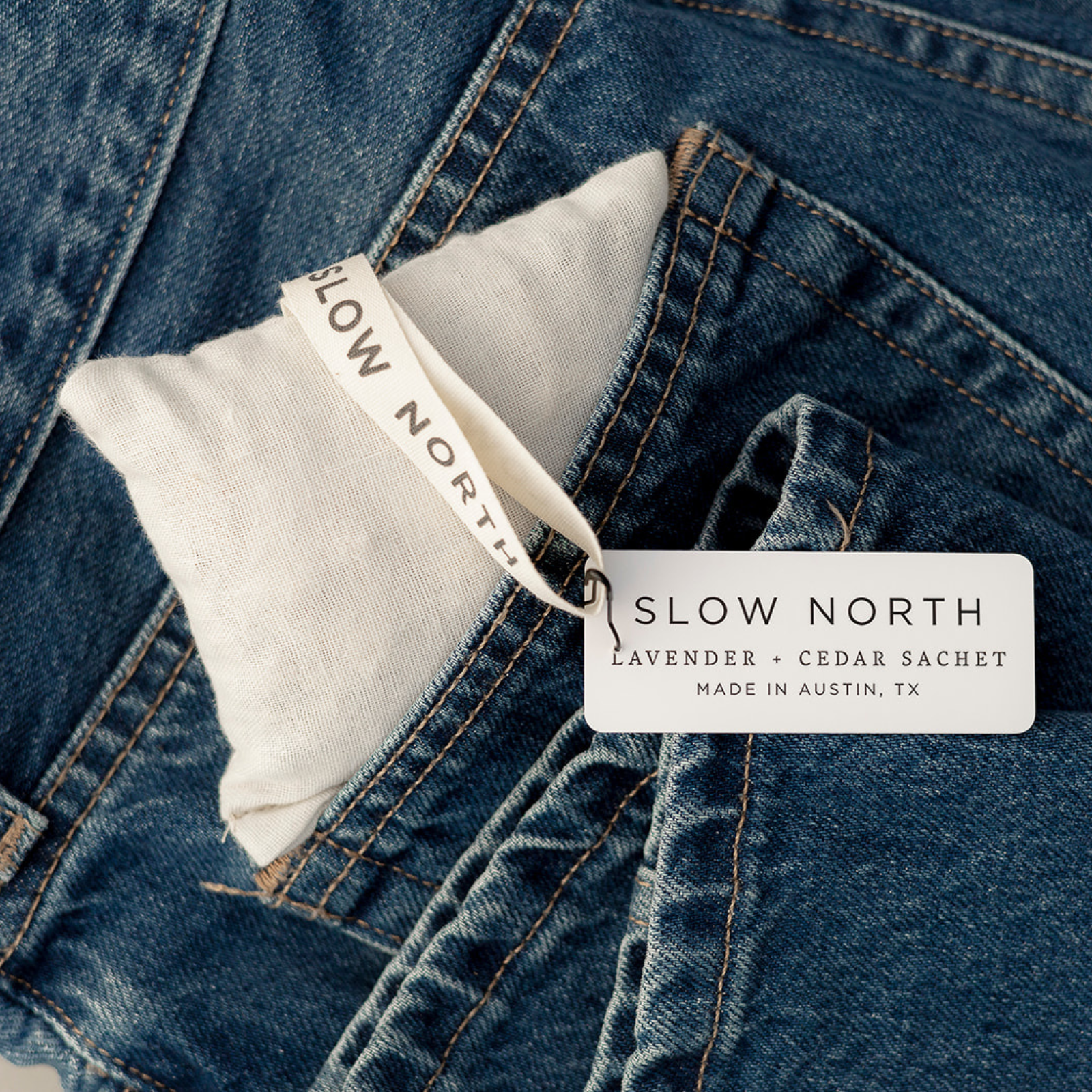 Lavender Cedar Natural Cotton Sachet Pouch