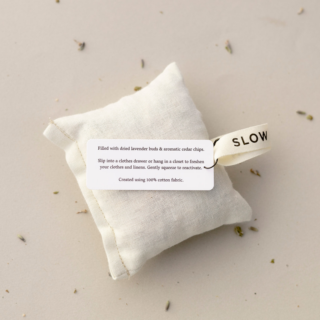 Lavender Cedar Natural Cotton Sachet Pouch