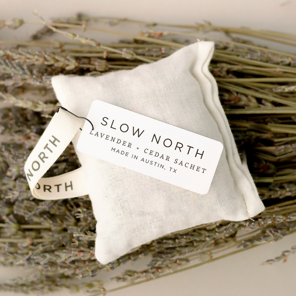 Lavender Cedar Natural Cotton Sachet Pouch