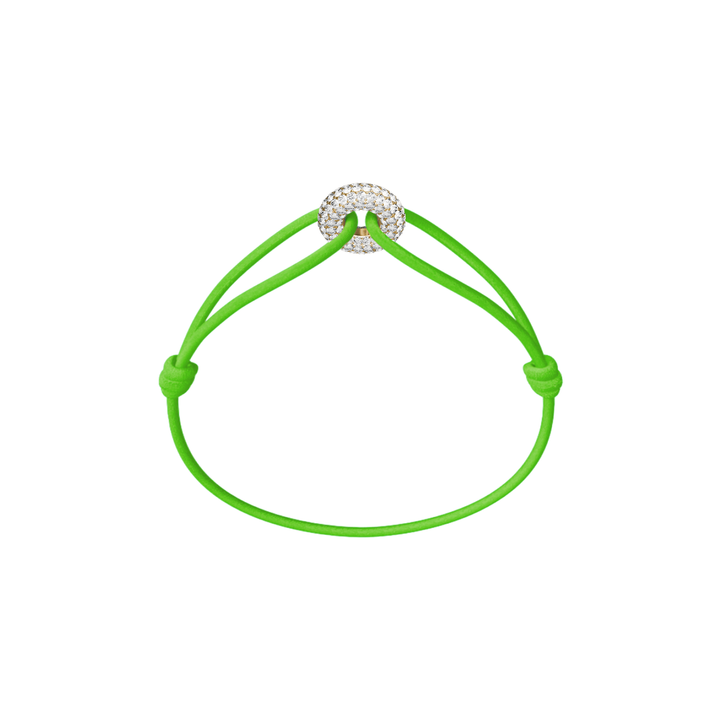 Mini Golden Soho Pave Cord Bracelet