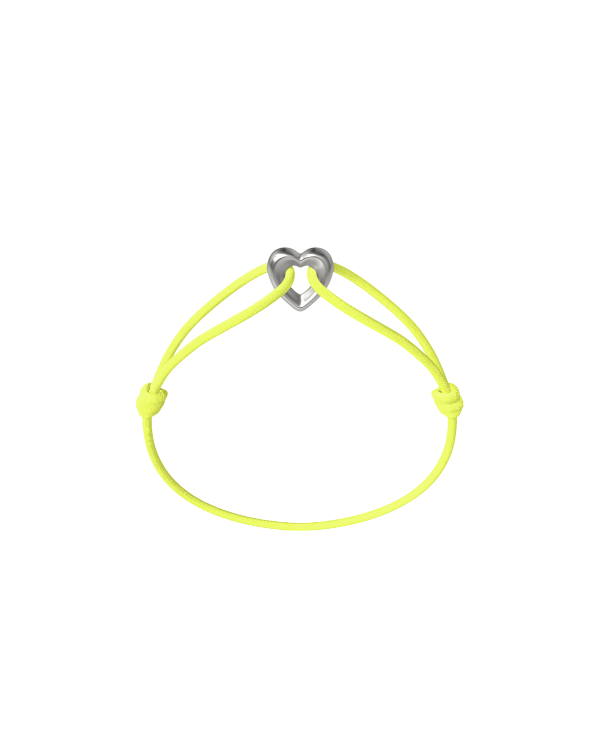 Silver Heart Cord Bracelet