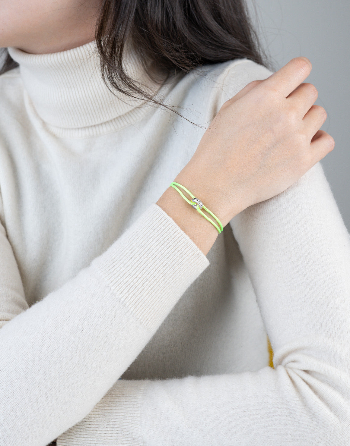 Mini Silver Soho Diamond Cord Bracelet