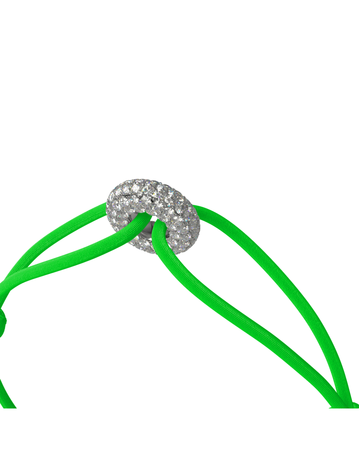 Mini Silver Soho Pavé Cord Bracelet