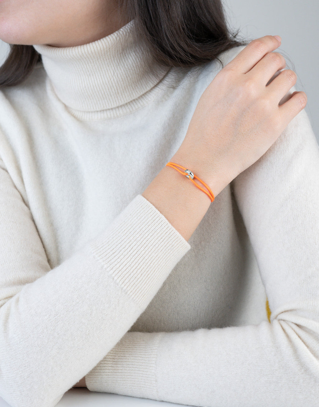 Mini Silver Soho Diamond Cord Bracelet