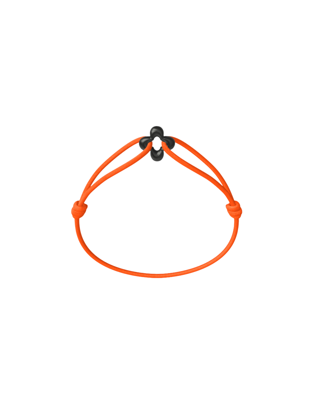 Mini Black Clover Cord Bracelet