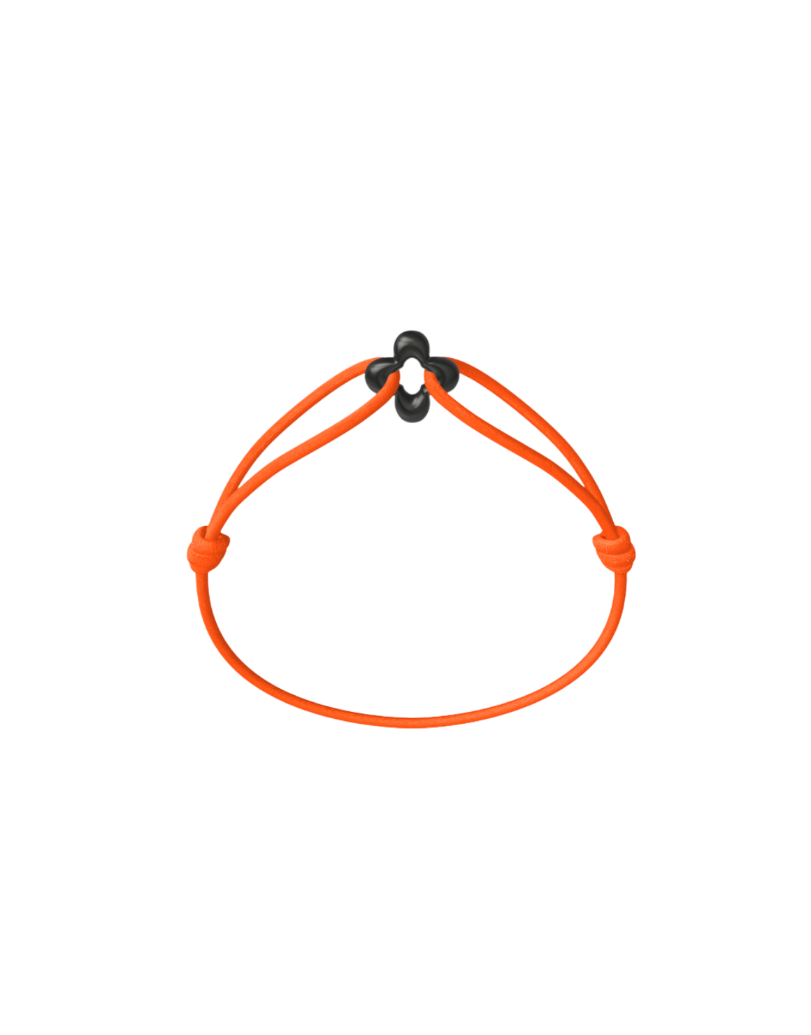 Mini Black Clover Cord Bracelet