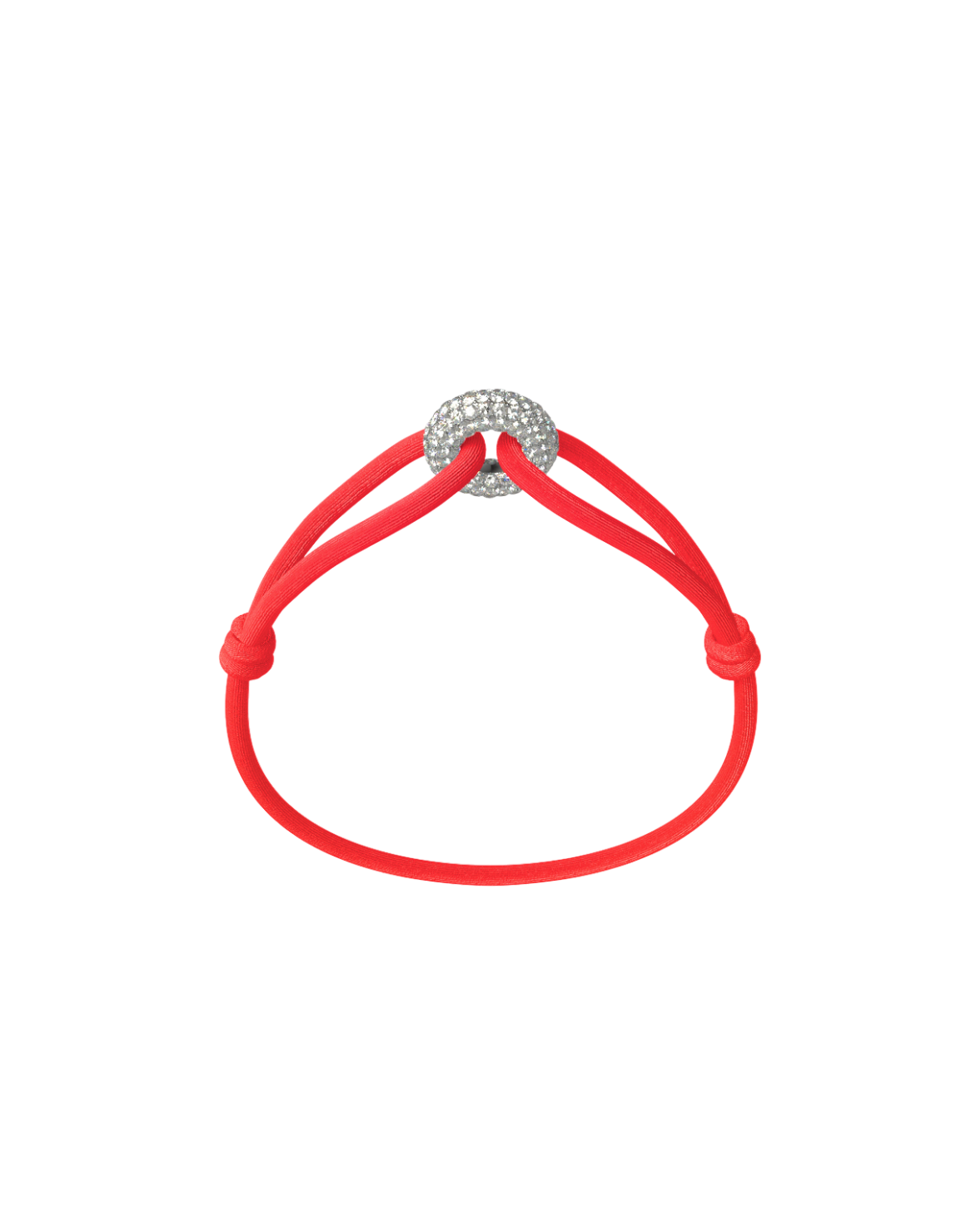 Silver Soho Pavé Cord Bracelet