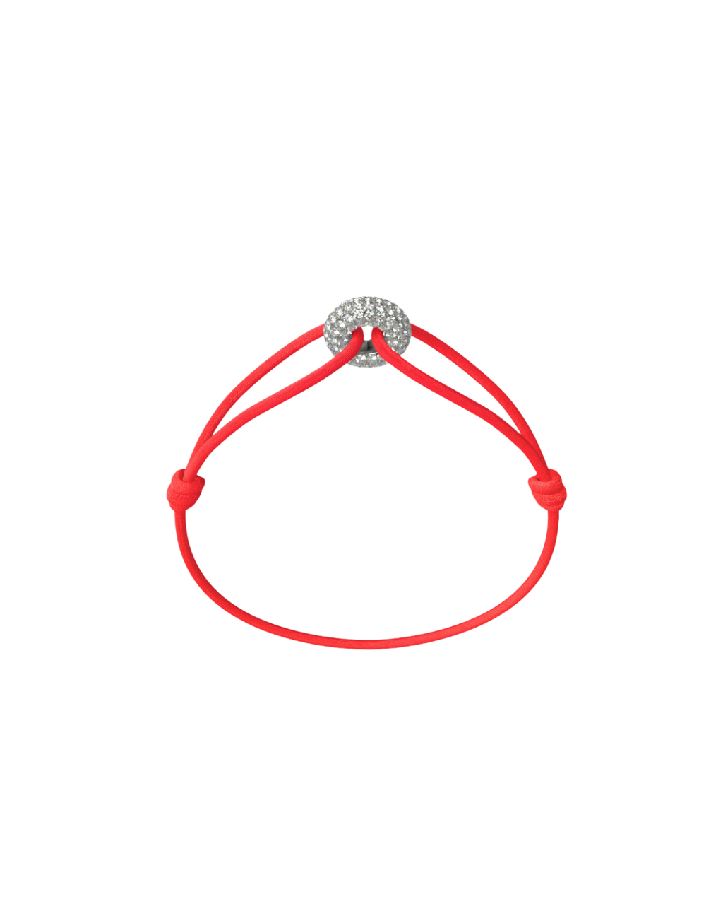 Mini Silver Soho Pavé Cord Bracelet